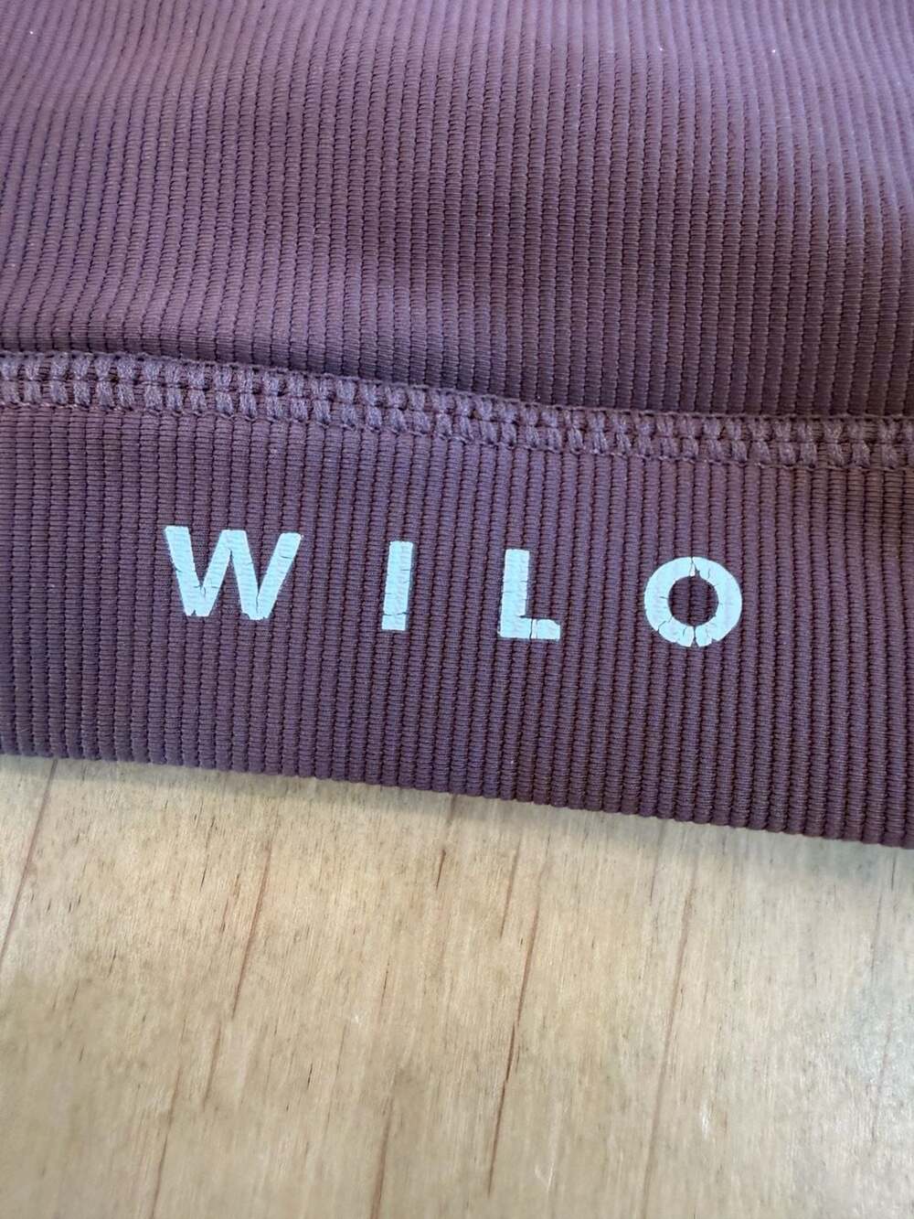 Wilo The Label Brown Ribbed Athletic Sports Bra Size M